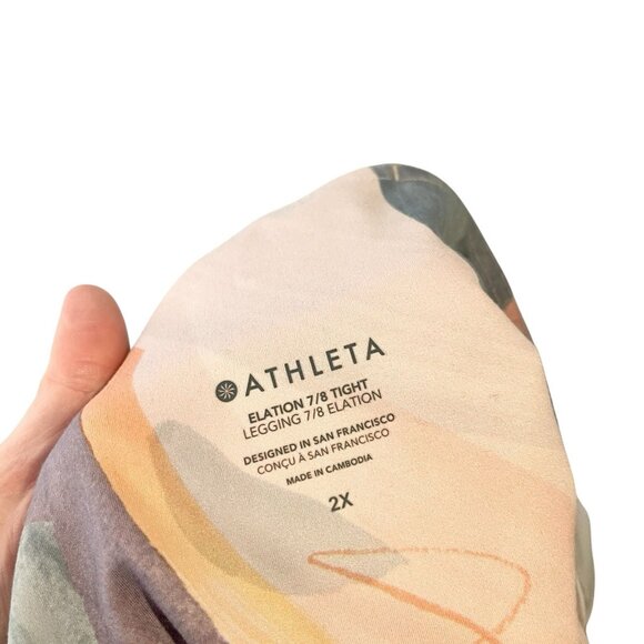 ATHLETA Elation 7/8 Women's Size 2X Multicolor 657538 Leggings Yoga Pant - Picture 5 of 7